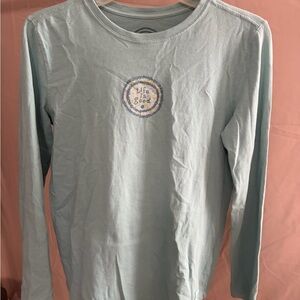 Life Is Good Women’s Mint Green Tee with Black Logo